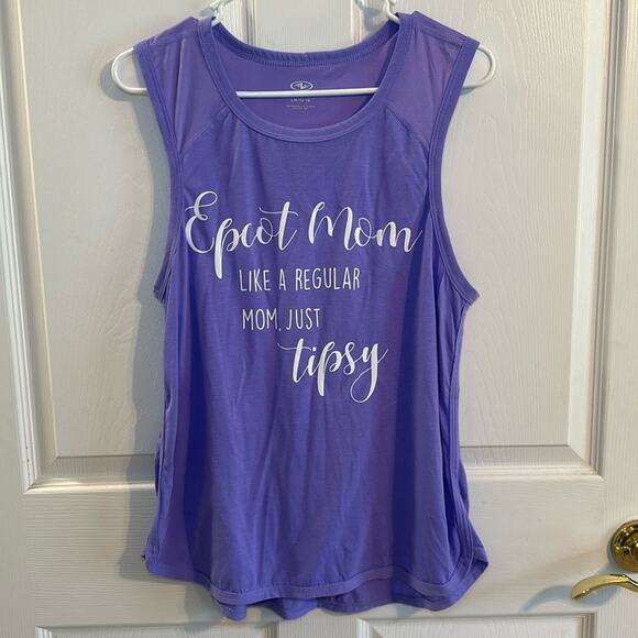 Athletic Works Disney Epcot Mom Purple Tank Top Size Large‎ - Picture 1 of 4